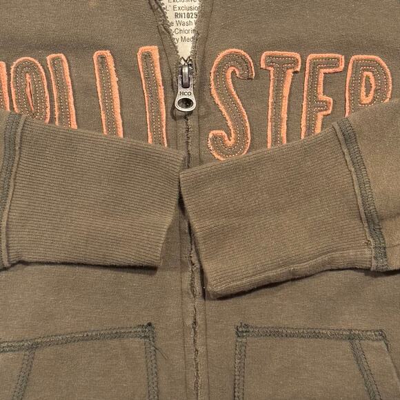 Hollister Jacket Hoodie Y2K Preppy Bella Swan Elena Gilbert Two Way Zip Medium - Picture 6 of 10